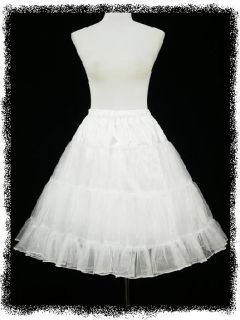 WHITE 50s PROM/GOWN/PINUP/SWING 26 PETTICOAT/UNDERSKIRT SIZE UK 8 28