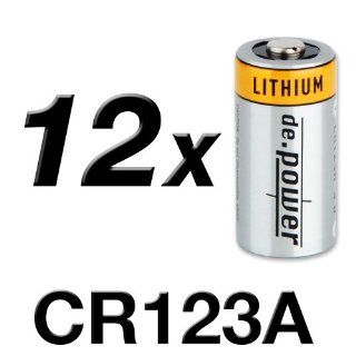 de.power CR123A Lithium Batterien, 12 Stück Elektronik