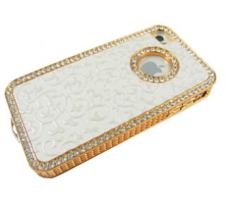 Luxus Designer Case + Folie Für iPhone 4 4S Bling Strass Glitzer