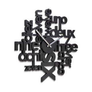 XXL Uhr Wanduhr mit Schrift Lingua Wall Clock Umbra Küche