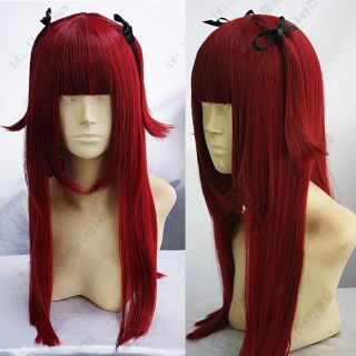 215 Umineko no Naku Koro ni ANGE cosplay wig dark red color 60cm