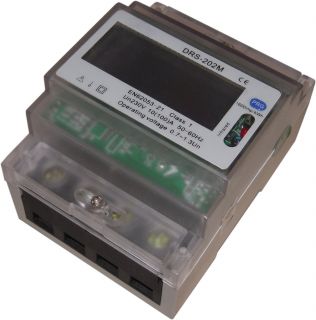 digitaler Wechselstromzähler Stromzähler LCD S0 für Hutschiene 10