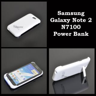 weiß External Power 3200mAh Batterie Akku für Samsung Galaxy note 2