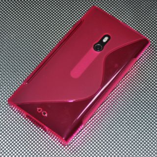 Handyhülle Handyschale Nokia Lumia 800 TPU Schutzhülle Pink