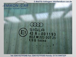 Türscheibe Scheibe Fensterscheibe Glassscheibe Vorne Rechts Audi A4