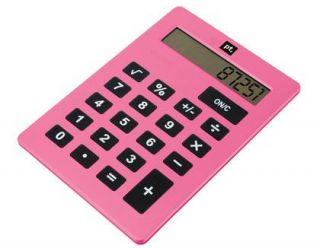 XXL Taschenrechner Pink Rosa DIN A4 Format 30 x 21 cm
