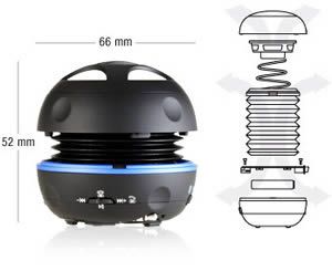 Raikko Dance Bluetooth Vacuum Speaker (3,5mm Klinkenstecker, 3,5 Watt