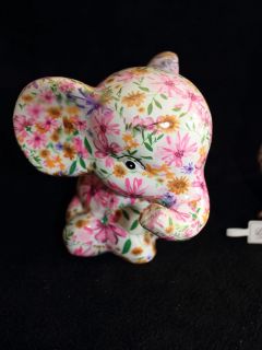 Spardose Elefant Blumenmuster Pink Lisbeth Dahl Dose Pink