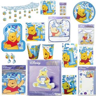 BLUE Winnie the POOH BOYS 1st Birthday Party Supplies ~ Pick 1 or