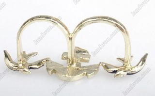 AG9025Exquisite Swallow Anchor 3 Cascade Finger Fashion Rings Brand