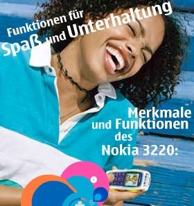 Nokia 3220 schwarz silber Handy Elektronik