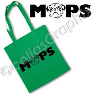 Mops Hunde Design Textil Taschen Stoffbeutel  Art234