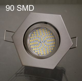 Power SMD LED Einbaustrahler Badleuchten downlight Set 6 eckig