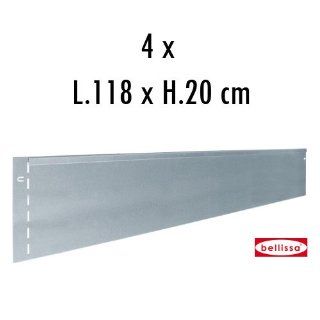 Rasenkante Metall 4 er Set L. 118 cm x H. 20 cm 10095 
