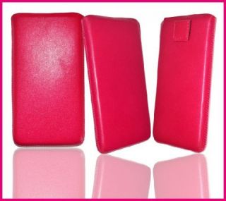 Echt Leder Handy Etui in Pink Für LG P990 Optimus Speed Tasche Case