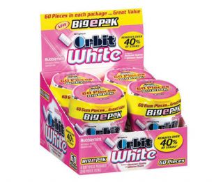 Orbit White~ Bubblemint Gum ~Big E Pak 4pks 240pcs