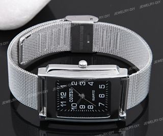 28mm Edelstahl Armbanduhr Armband Uhr Armkette Damenuhr CHARM