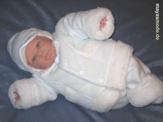 WINTER Taufe 3Tlg Kombination*Wintermantel Mütze Hose Baby Taufanzug
