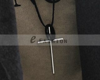 Halskette Kreuz Ring Anhänger Retro Damen Lange Kette necklace NEU