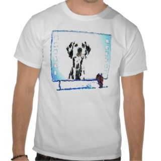 Dalmatian Dog in The Mirror Art Brush Awesome Tshirts