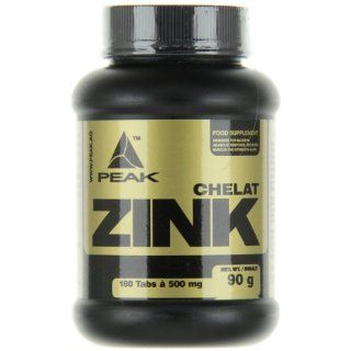 Peak Zink Chelat, 180 Tabletten, 1 er Pack (1 x 90 g) 