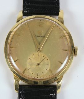 Omega Armbanduhr Handaufzug Kaliber 266 Gold 750 vintage 1950 er Jahre