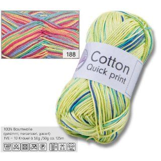 Gründl Cotton Fun Quick Print meliert Regenbogen 188 aus 100 %