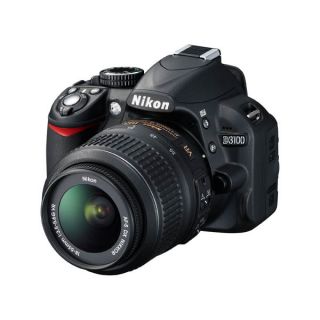 Nikon D3100 14.2 MP DSLR Kamera   Schwarz (Kit mit VR 18 55mm Objektiv