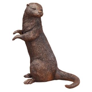 Otter Bronze Figur Skulptur Dekoration Teich Garten Neu