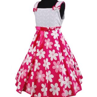 D263 Mädchen Schickes Blume Kleid Festzug Partei Kleidung Abendkleid