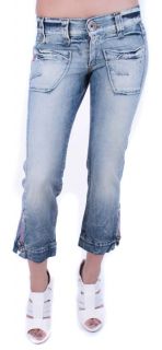 Miss Sixty Damen Jeans 7/8 Capri Caprijeans Blau Strip Gr. W24 W30 #20