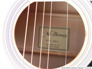 Mc Brown Western Gitarre Set mit Instrumententasche Konzertgitarre