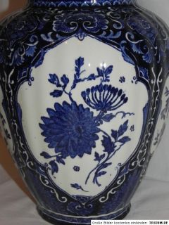GROSSE Delft Deckelvase BOCH Belgium Royal Spinxh Holland Vase