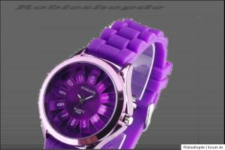 Silikon Armbanduhr Damen Herrenuhr Sport Silicon Unisex Uhr Watch