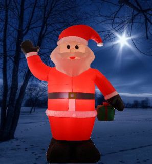 Aufblasbarer 240cm Weihnachtsmann Nikolaus beleuchtet Santa Claus