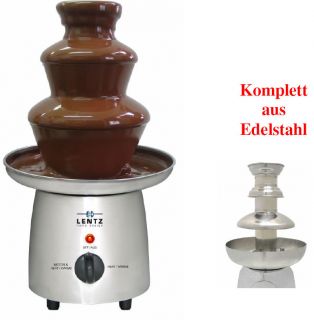 LENTZ EDELSTAHL SCHOKOBRUNNEN KÄSE FONDUE FD 2 FD2 NEU