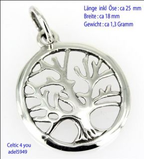 Anhänger Silber keltisch Lebensbaum Yggdrasil Weltenbaum Tree of life