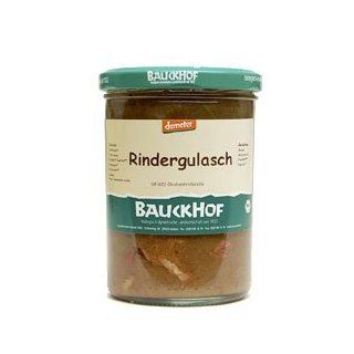 Bauckhof Fleischerei Bio Rindergulasch im Glas 400 gr 