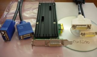 Nvidia Quadro NVS 290 256MB Dual Display PCI E x1 Video Card with Low