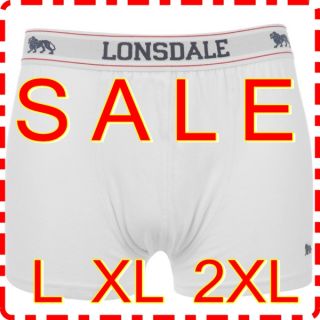 Lonsdale 2 Trunks kurze Boxer Größe L XL 2XL Shorts Unterhose weiß
