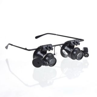 Eye Jeweler Watch Repair 20X Magnifier Magnifying LED Light Glass