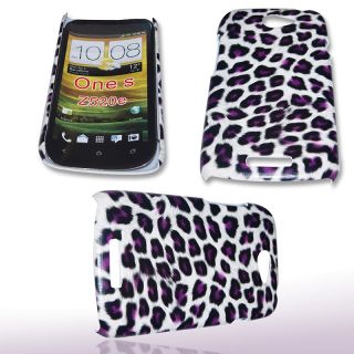 Hardcover Handy Tasche Case Leopard M2 f. HTC One S / Schutzhülle