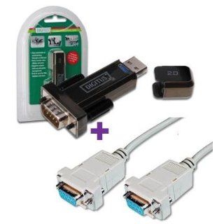 1x Digitus USB 2.0 RS 232 seriell Adapter mit USB 