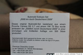 BUB SET   2000 KM DEUTSCHLAND PORSCHE 911 & VW T3   OVP   LIMITIERT