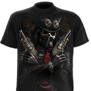 Spiral Direct für Herren Steampunk Bandit T Shirt Schwarz Größe