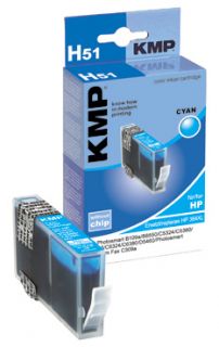 KMP H51 InkJet Patronen ersetzt CB323EE (Nr.364XL) cyan (Photosmart