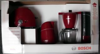 Theo Klein 9580 Mini Bosch Kaffeemaschine Toaster Wasserkocher Set Neu