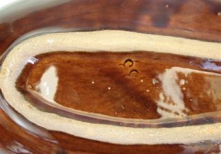 Keramik Backform Fisch Karpfen braun 32,5 cm
