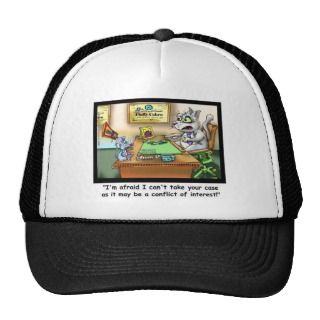 Fluffy Cohen Attorney @ Claw Funny Cat Gifts, etc Mesh Hat