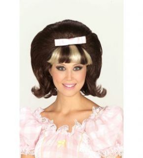 60s Princess Brown & Blonde Adult Costume Wig *New*